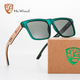 Hu Wood 2020 High Quality Square Sunglasses Men Polarized UV400