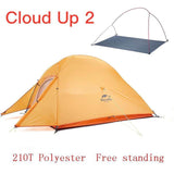 Naturehike Cloud Up Serie 123 Upgraded Camping Tent Waterproof Outdoor Hiking Tent 20D 210T Nylon Backpacking Tent Free Mat