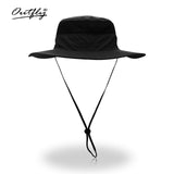 Summer Boonie Bucket Hat Men Fishing Wide Brim Breathable Mesh Polyester