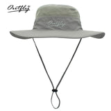 Summer Boonie Bucket Hat Men Fishing Wide Brim Breathable Mesh Polyester