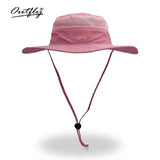 Summer Boonie Bucket Hat Men Fishing Wide Brim Breathable Mesh Polyester
