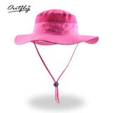 Summer Boonie Bucket Hat Men Fishing Wide Brim Breathable Mesh Polyester