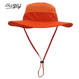 Summer Boonie Bucket Hat Men Fishing Wide Brim Breathable Mesh Polyester