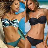 2020 Sexy Solid Color Bikini Women Swimwear Swimsuit Female Bathing Suit Push Up Bikini Set Beachwear