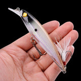 1PCS Laser Minnow Fishing Lure 11CM 13G Pesca Hook Wobbler Swimbait