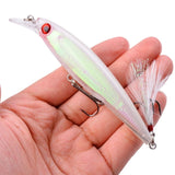 1PCS Laser Minnow Fishing Lure 11CM 13G Pesca Hook Wobbler Swimbait