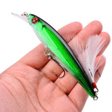 1PCS Laser Minnow Fishing Lure 11CM 13G Pesca Hook Wobbler Swimbait