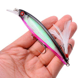 1PCS Laser Minnow Fishing Lure 11CM 13G Pesca Hook Wobbler Swimbait