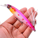 1PCS Laser Minnow Fishing Lure 11CM 13G Pesca Hook Wobbler Swimbait