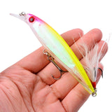 1PCS Laser Minnow Fishing Lure 11CM 13G Pesca Hook Wobbler Swimbait