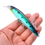 1PCS Laser Minnow Fishing Lure 11CM 13G Pesca Hook Wobbler Swimbait