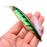 1PCS Laser Minnow Fishing Lure 11CM 13G Pesca Hook Wobbler Swimbait