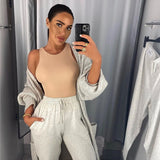 O Neck Sleeveless Sexy Bodysuit Women Off Shoulder Body Top Streetwear White Bodysuits