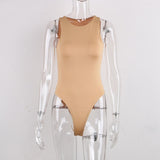 O Neck Sleeveless Sexy Bodysuit Women Off Shoulder Body Top Streetwear White Bodysuits