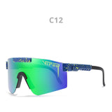 Pit Viper Eyewear tr90 Black Frame Mirrored Lens Windproof Sport Sunglasses Unisex
