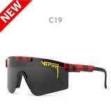 Pit Viper Eyewear tr90 Black Frame Mirrored Lens Windproof Sport Sunglasses Unisex