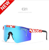 Pit Viper Eyewear tr90 Black Frame Mirrored Lens Windproof Sport Sunglasses Unisex