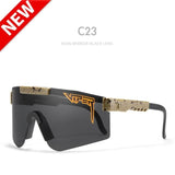 Pit Viper Eyewear tr90 Black Frame Mirrored Lens Windproof Sport Sunglasses Unisex