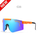 Pit Viper Eyewear tr90 Black Frame Mirrored Lens Windproof Sport Sunglasses Unisex