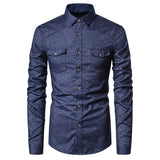 Men Slim Fit Shirt Business High Quality Casual Flannel