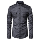 Men Slim Fit Shirt Business High Quality Casual Flannel