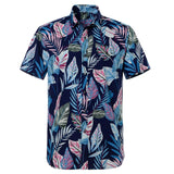 Summer Mens Hawaiin Shirt Printed Short Sleeve Flower Beach Floral Patterns