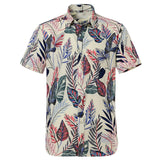 Summer Mens Hawaiin Shirt Printed Short Sleeve Flower Beach Floral Patterns