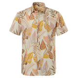 Summer Mens Hawaiin Shirt Printed Short Sleeve Flower Beach Floral Patterns