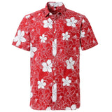 Summer Mens Hawaiin Shirt Printed Short Sleeve Flower Beach Floral Patterns