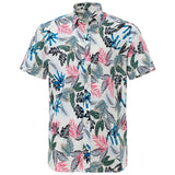 Summer Mens Hawaiin Shirt Printed Short Sleeve Flower Beach Floral Patterns