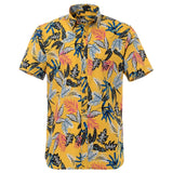 Summer Mens Hawaiin Shirt Printed Short Sleeve Flower Beach Floral Patterns