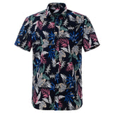Summer Mens Hawaiin Shirt Printed Short Sleeve Flower Beach Floral Patterns