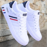2021 Men Casual White Shoes Summer Flat Breathable Sneakers