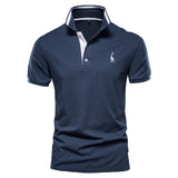 Men Polo Shirt Casual High Quality Short Sleeve Stand Collar