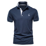 Men Polo Shirt Casual High Quality Short Sleeve Stand Collar