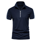 Men Polo Shirt Casual High Quality Short Sleeve Stand Collar