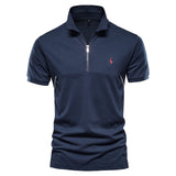 Men Polo Shirt Casual High Quality Short Sleeve Stand Collar