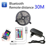 BESTOPE Bluetooth LED Strip Lights 20M RGB 5050 SMD Flexible Ribbon Waterproof RGB LED Light 5M 10M Tape Diode DC 12V Control