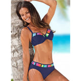 Black Bikini Swimsuit Women Dot Polka Push Up