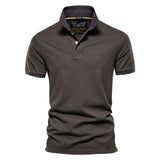 NEGIZBER Men Polo Solid Color Classic Short Sleeve Casual