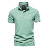 NEGIZBER Men Polo Solid Color Classic Short Sleeve Casual