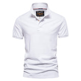 NEGIZBER Men Polo Solid Color Classic Short Sleeve Casual