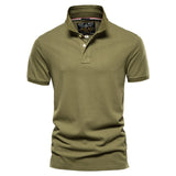 NEGIZBER Men Polo Solid Color Classic Short Sleeve Casual