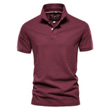 NEGIZBER Men Polo Solid Color Classic Short Sleeve Casual