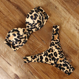Animal Print Leopard Bikini Push Up Swimsuit Sexy Bikini Set 2021 Beachwear