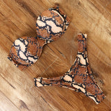 Animal Print Leopard Bikini Push Up Swimsuit Sexy Bikini Set 2021 Beachwear