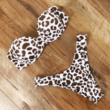 Animal Print Leopard Bikini Push Up Swimsuit Sexy Bikini Set 2021 Beachwear