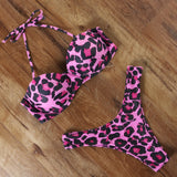 Animal Print Leopard Bikini Push Up Swimsuit Sexy Bikini Set 2021 Beachwear