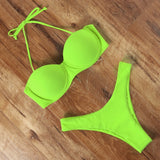 Animal Print Leopard Bikini Push Up Swimsuit Sexy Bikini Set 2021 Beachwear