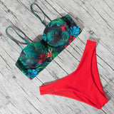Animal Print Leopard Bikini Push Up Swimsuit Sexy Bikini Set 2021 Beachwear